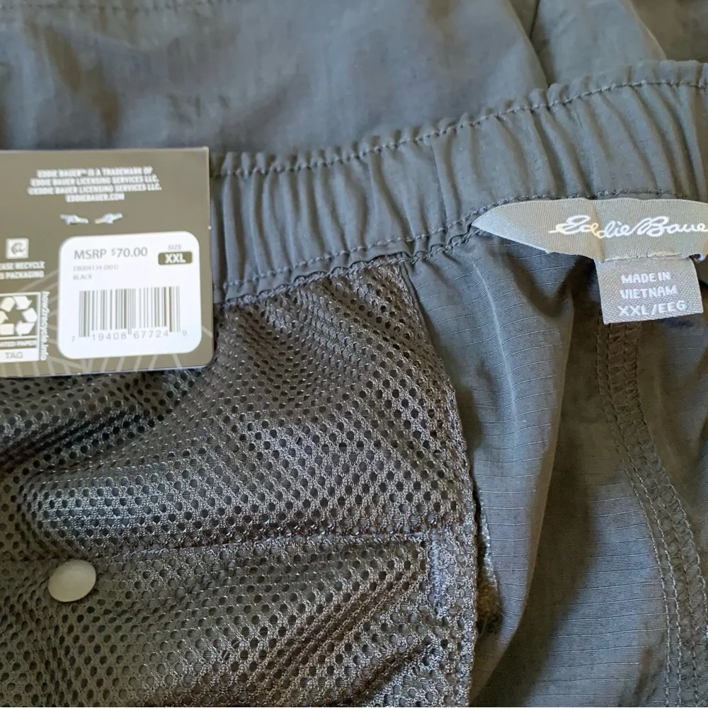 Eddie Bauer Ripstop Tech Black Shorts Men’s XXL